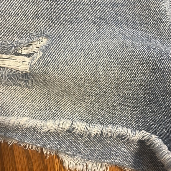 High Rise Distressed Denim Shorts - Picture 8 of 16